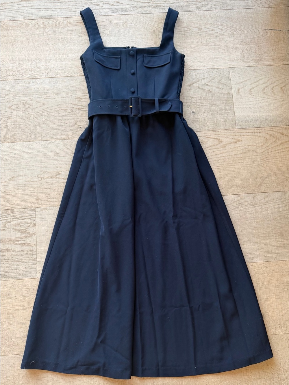 Tuckernuck navy strap belted dress with pockets.  Brand new, never worn